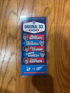 2025 Limited Edition New York Rangers Original 6 Commemorative Ticket 11/16/25